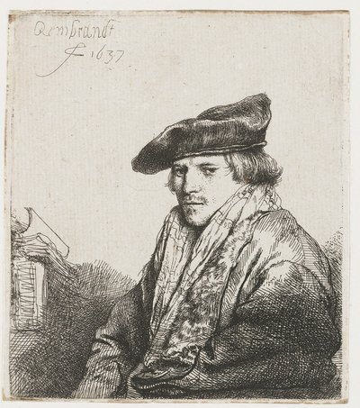 Young Man in a Velvet Cap by Rembrandt van Rijn